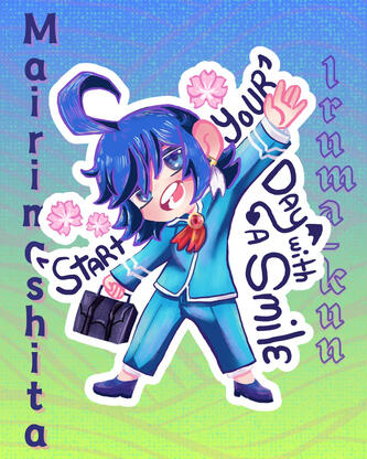 Sticker sheet close up